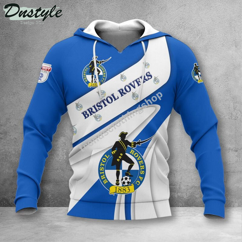 Bristol Rovers 3d all over printed hoodie tshirt