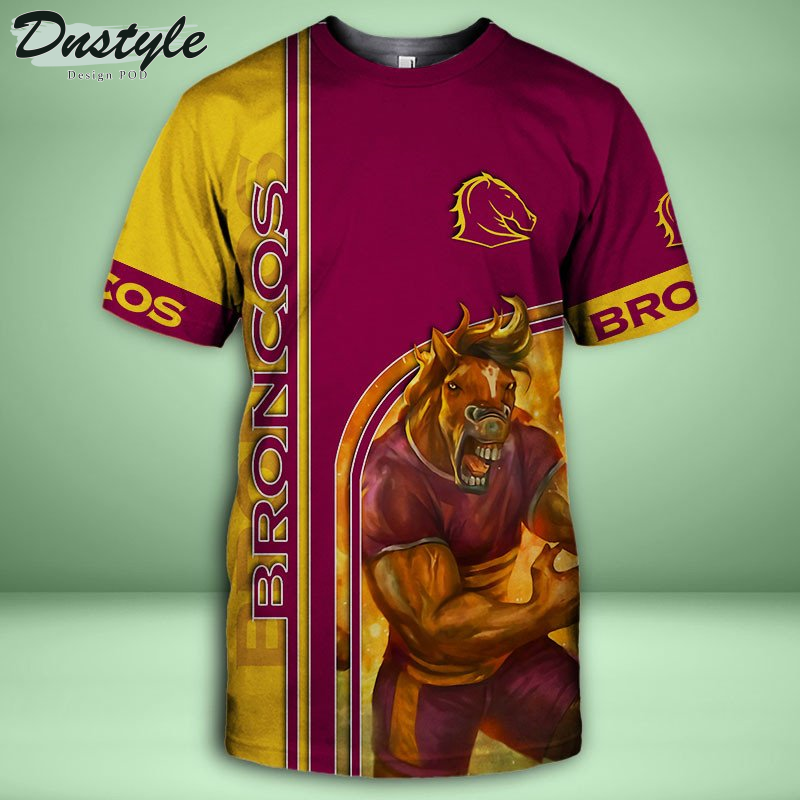 Brisbane Broncos 3D Tshirt Hoodie Polo Sweatshirt