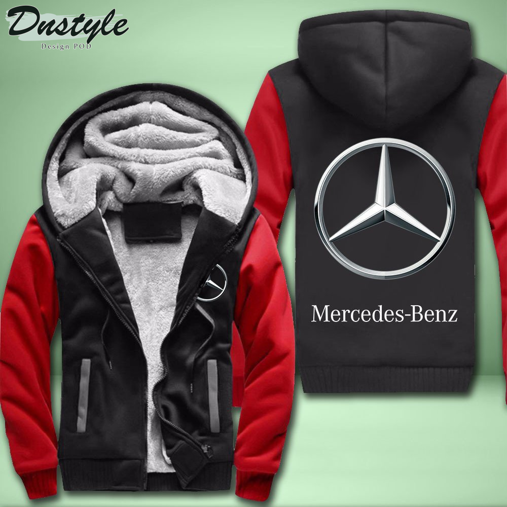 Mercedes Benz Fleece Hoodie Zipper Velvet
