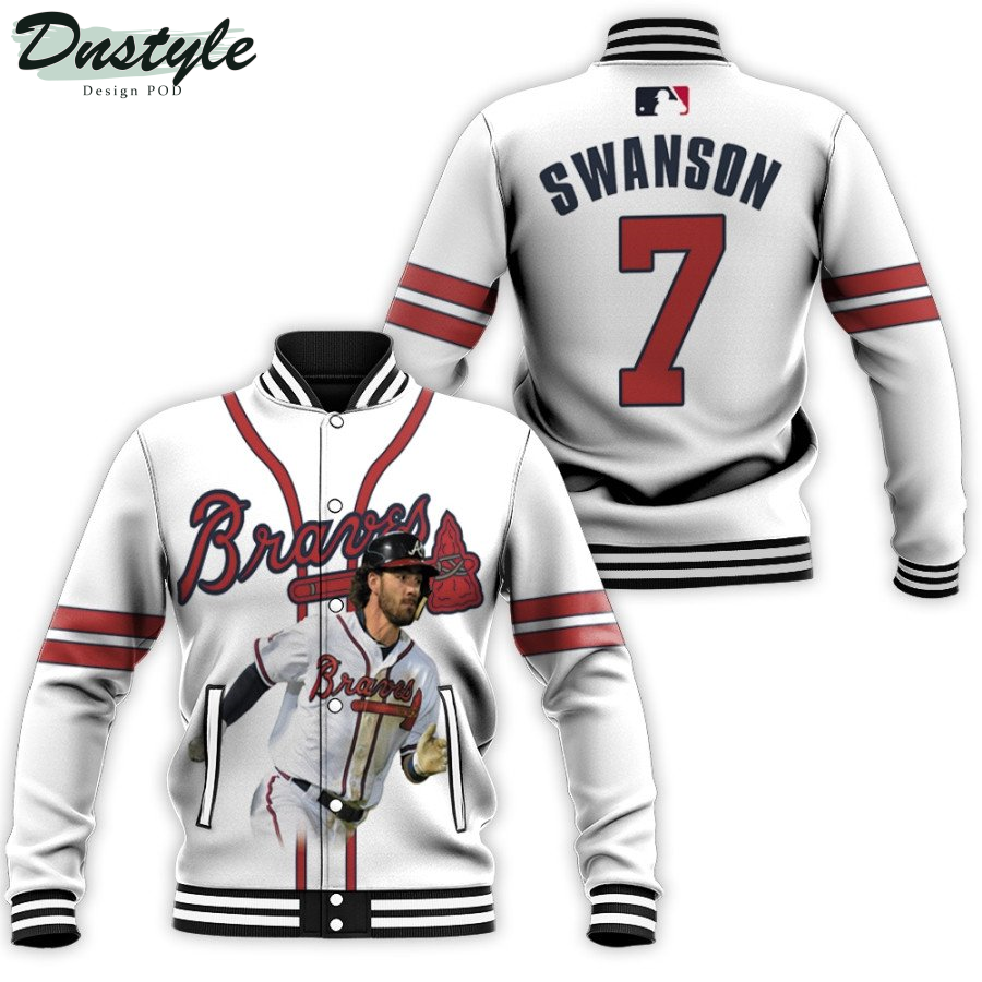 Atlanta Braves Dansby Swanson 7 MLB Great Player White 2019 Baseball Jacket