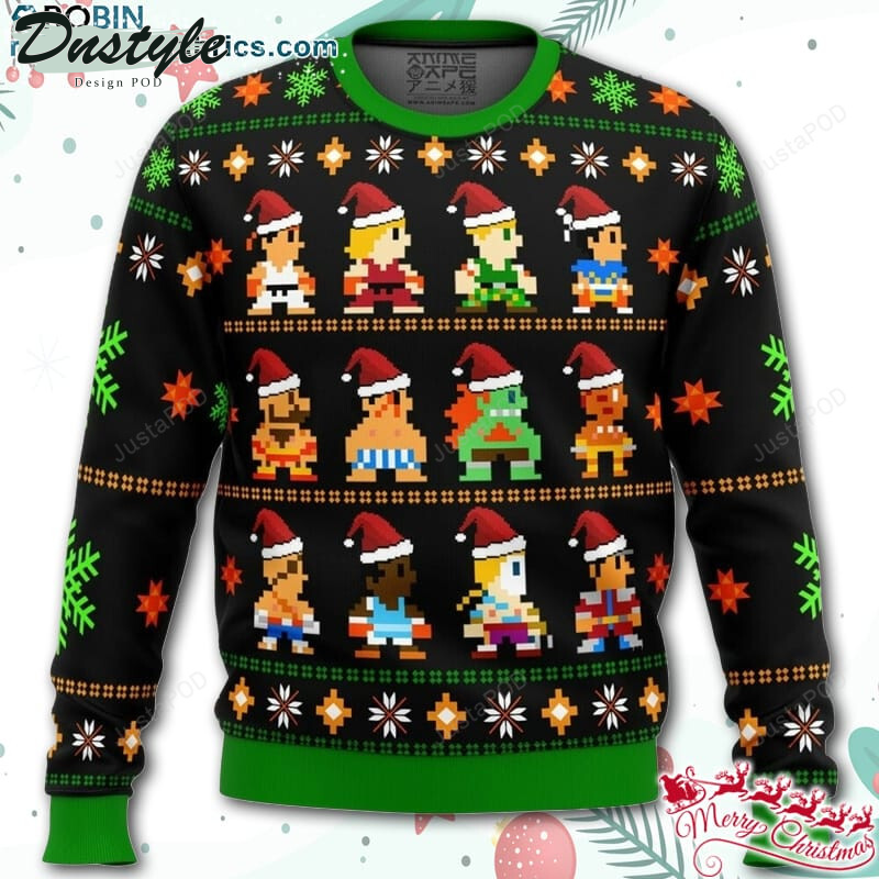Street Fighter Classic Collection Ugly Christmas Wool Sweater