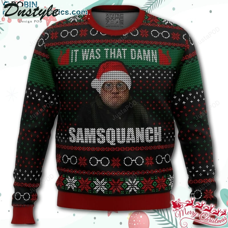 Trailer Park Boys Samsquanch Ugly Christmas Wool Sweater