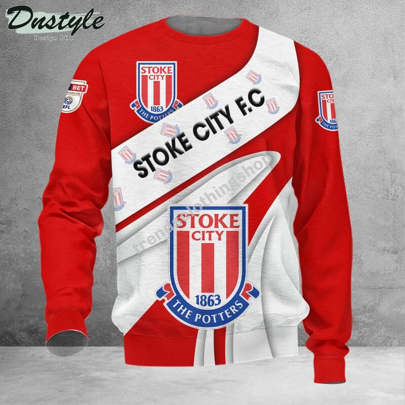 Stoke City F.C 3d all over printed hoodie tshirt