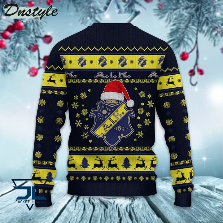 AIK IF santa hat ugly christmas sweater