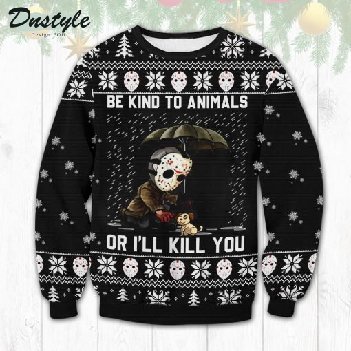 Brothers Of Horror Christmas Jason x Freddy Krueger Christmas Ugly Sweater