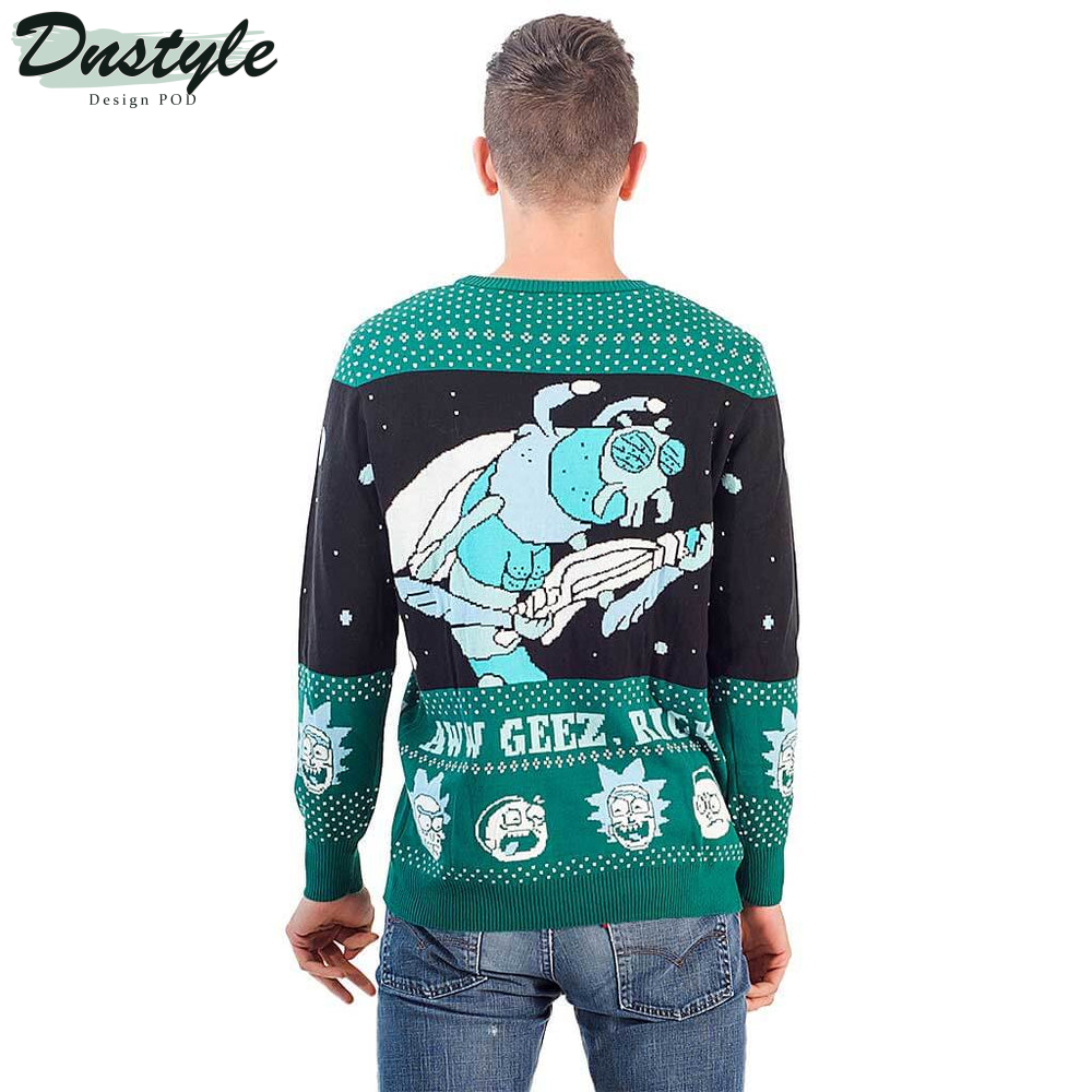 Rick and Morty Aww Geez Rick Ugly Christmas Sweater