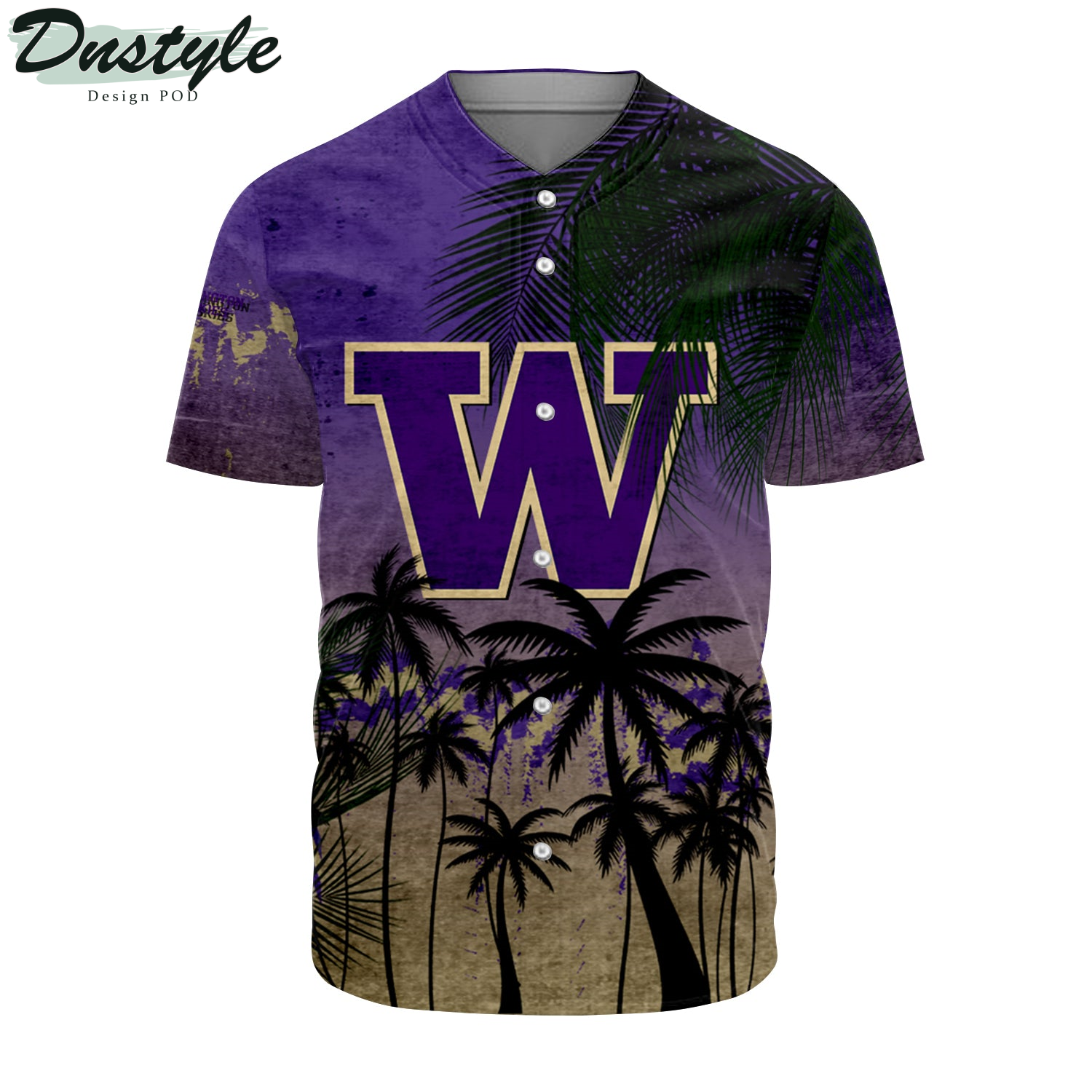 Wyoming Cowboys Baseball Jersey Coconut Tree Tropical Grunge