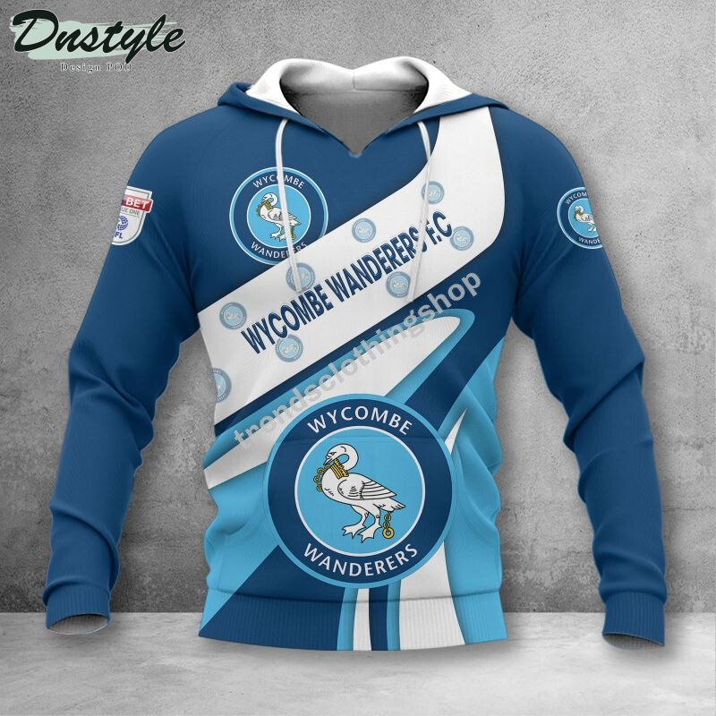 Wycombe Wanderers F.C 3d all over printed hoodie tshirt