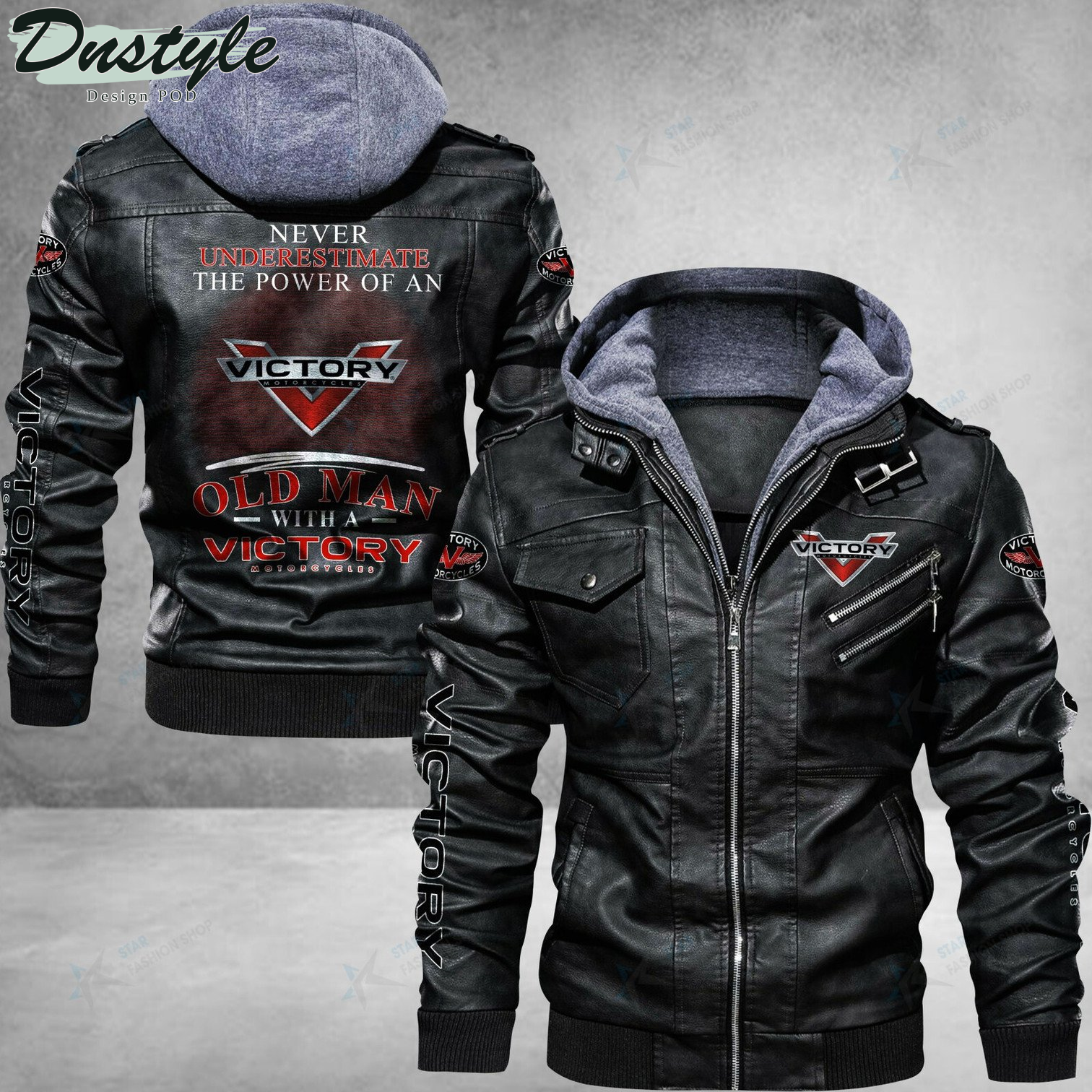 Victory Motorcycles never underestimate the power of an old man leather jacket