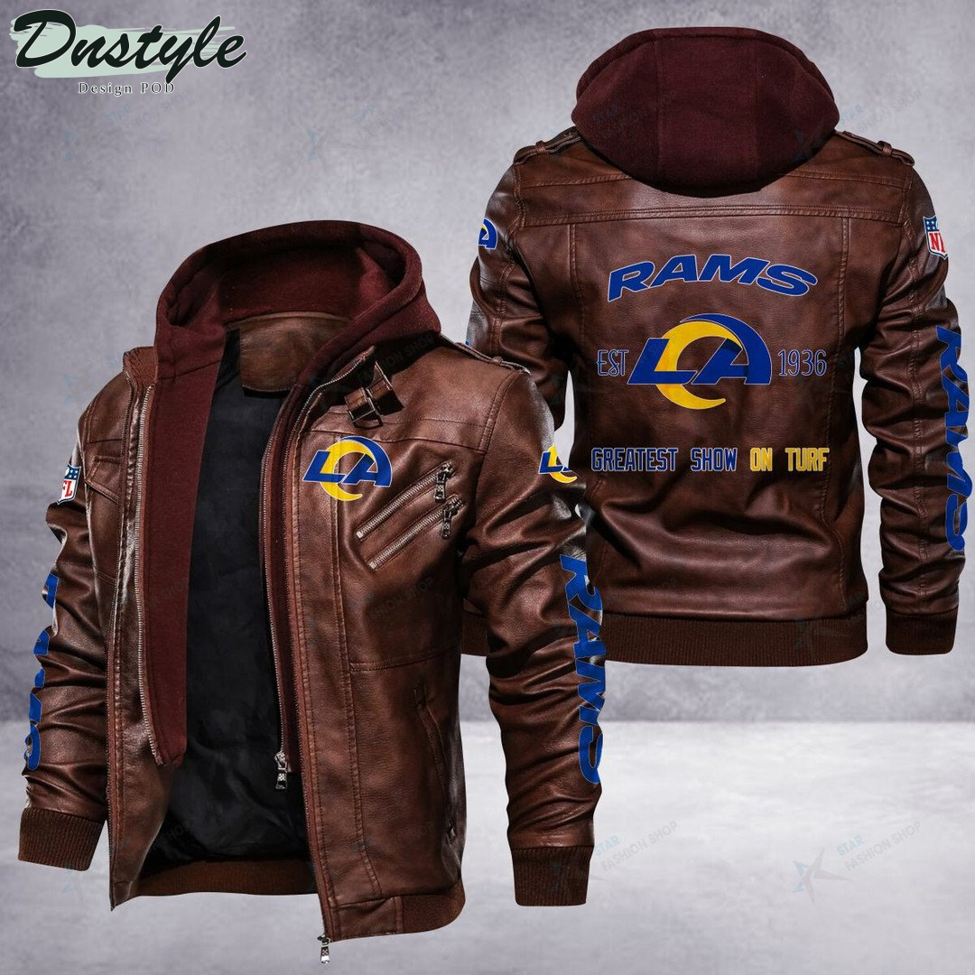 Los Angeles Rams Greatest Show On Turf Leather Jacket