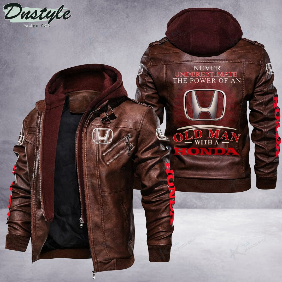 Honda never underestimate the power of an old man leather jacket