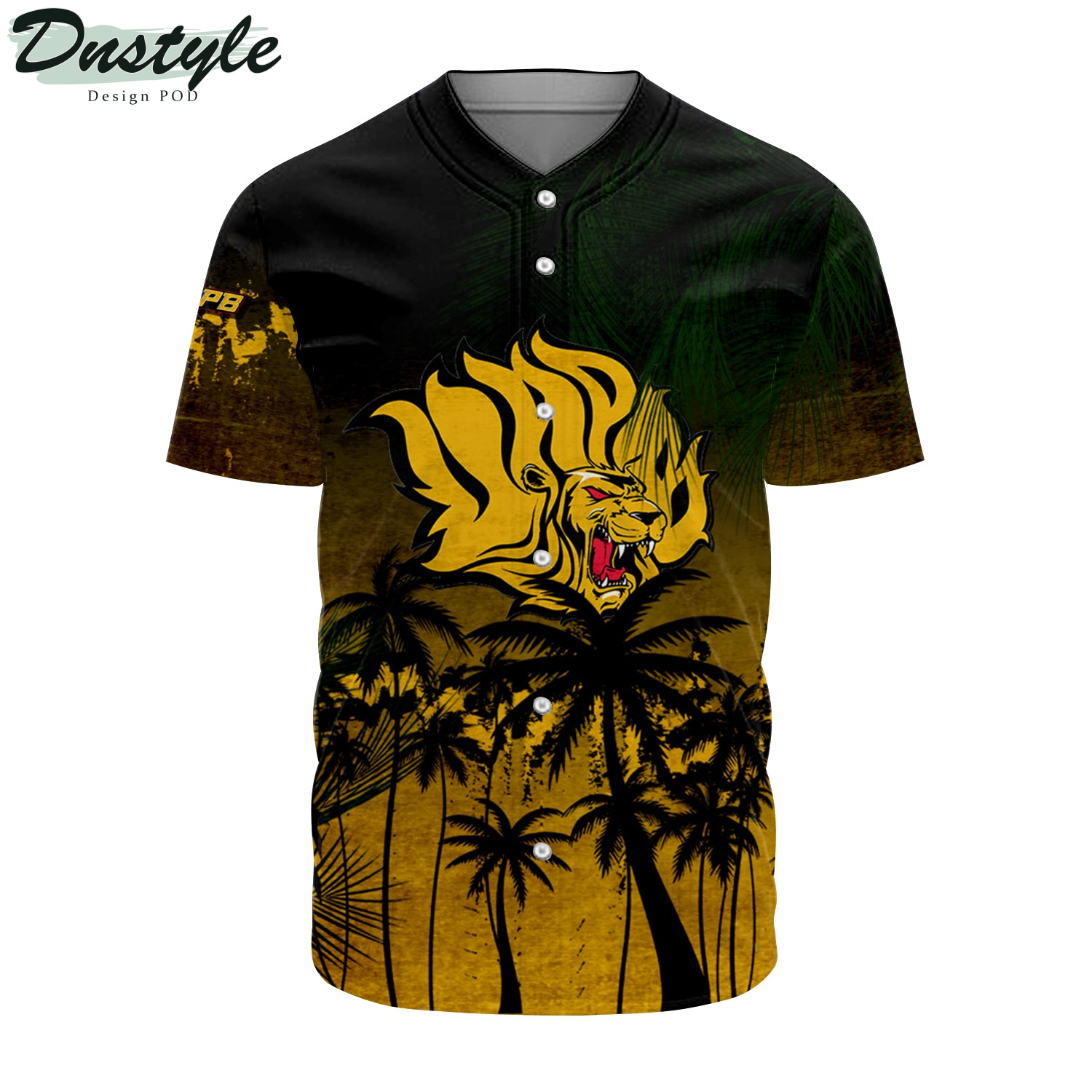 Army Black Knights Coconut Tree Tropical Grunge Baseball Jersey