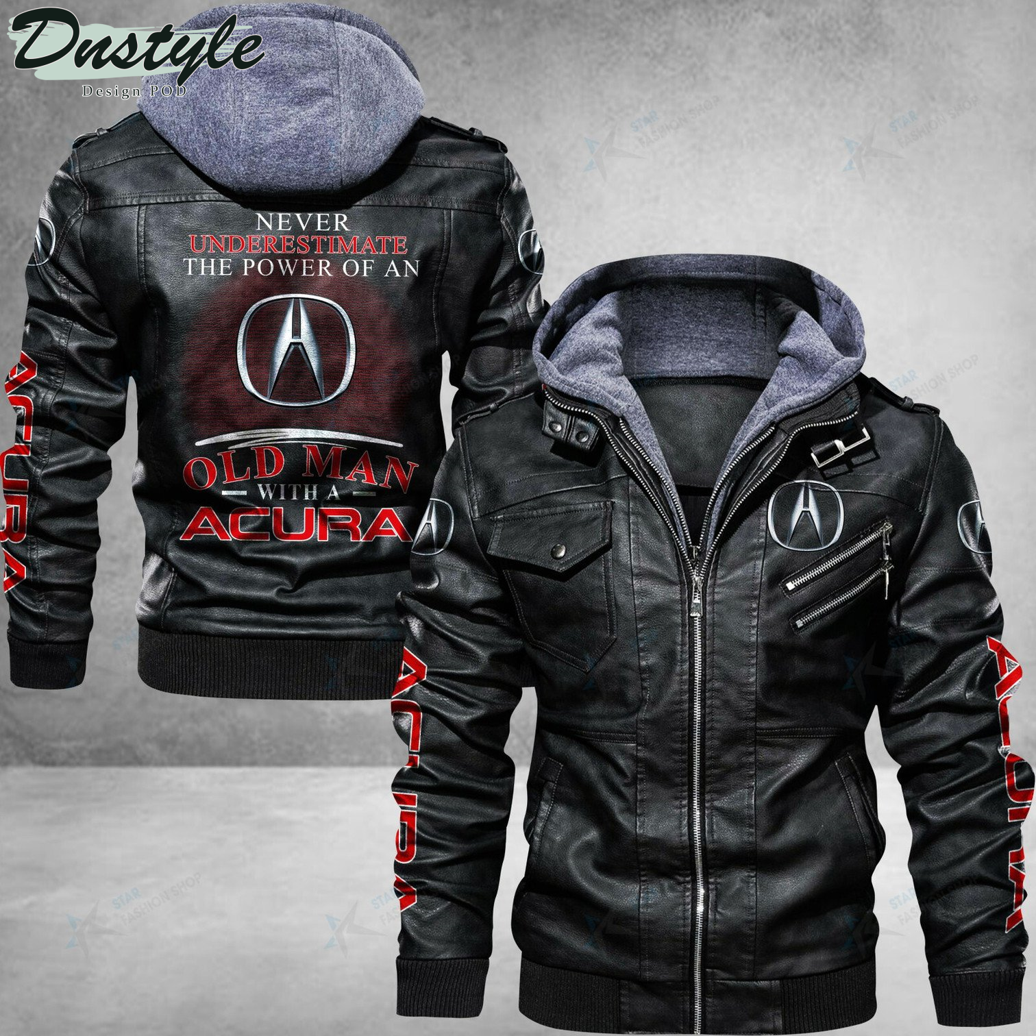 Acura never underestimate the power of an old man leather jacket