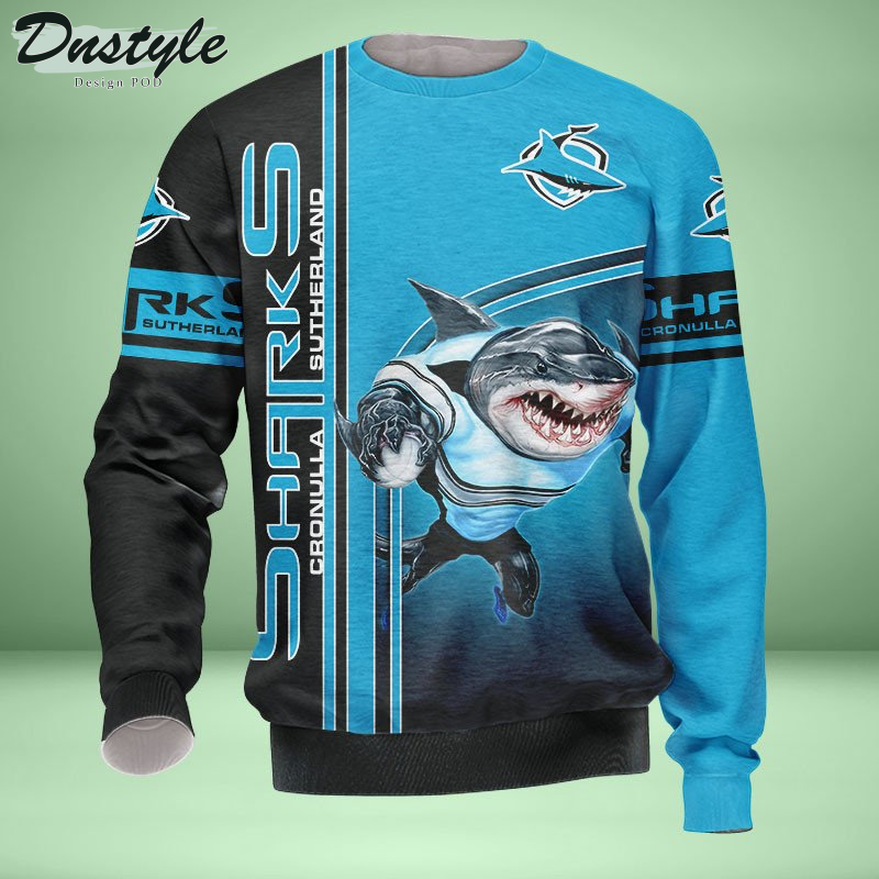 Cronulla Sharks 3D Tshirt Hoodie Polo Sweatshirt