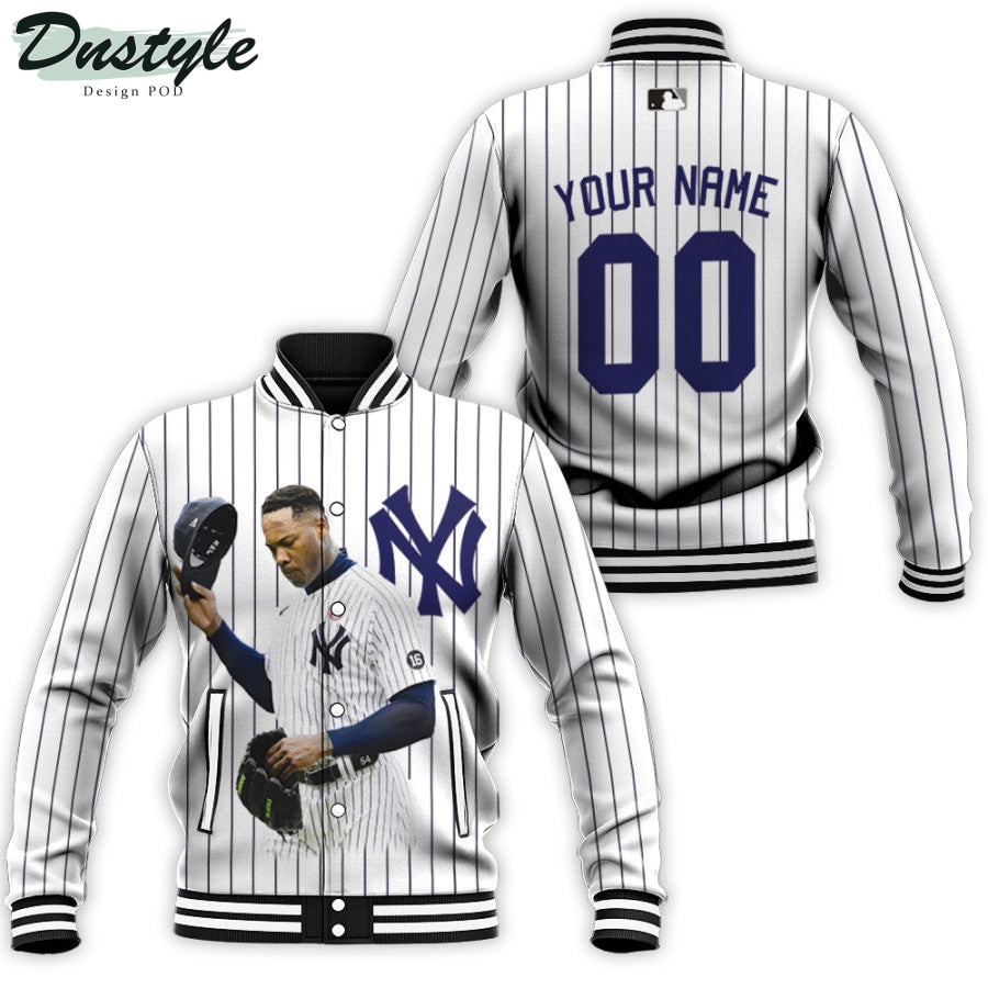 New York Yankees Aroldis Chapman 16 2020 MLB White Custom Number Name Baseball Jacket