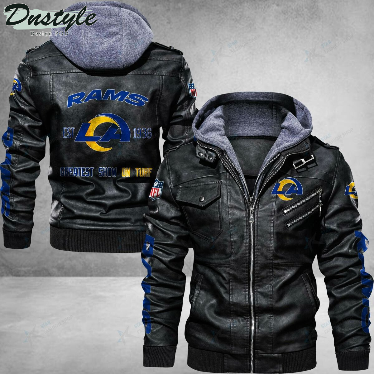 Los Angeles Rams Greatest Show On Turf Leather Jacket