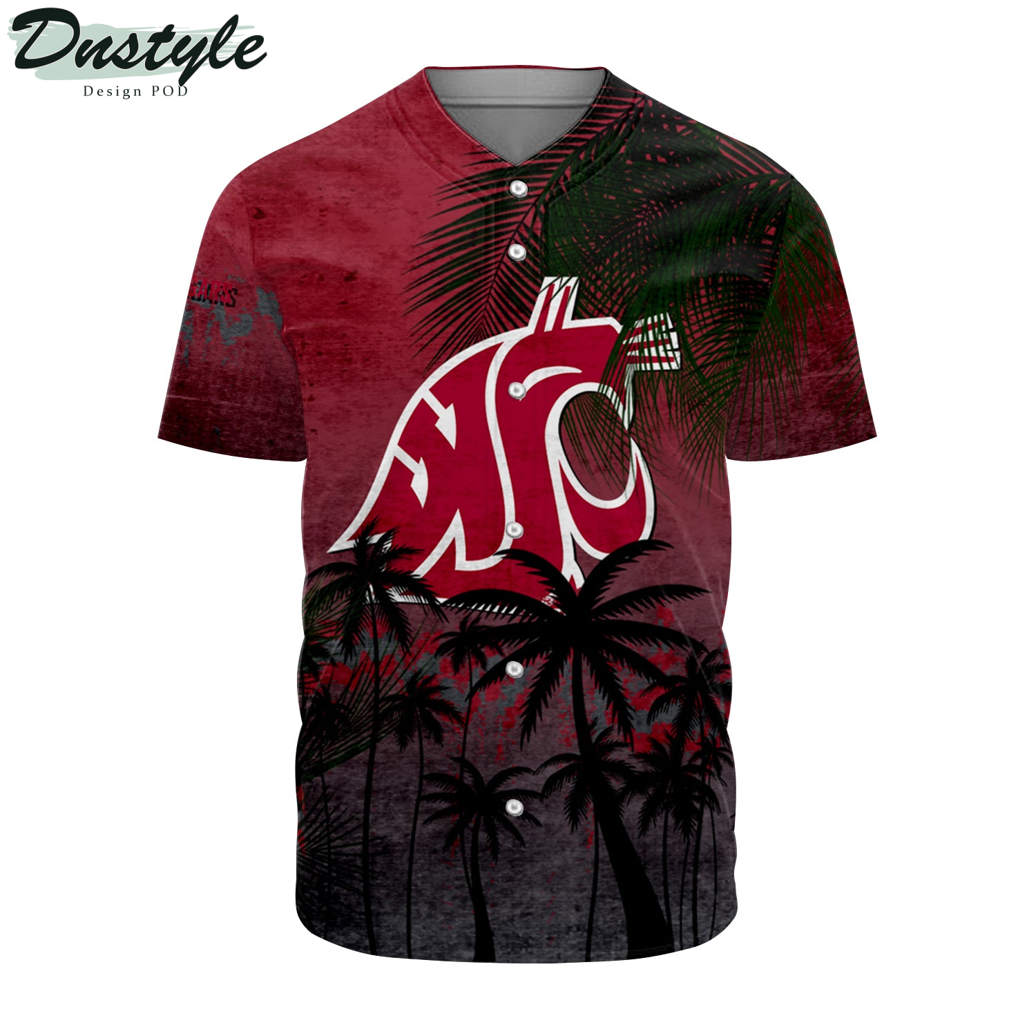 Xavier Musketeers Baseball Jersey Coconut Tree Tropical Grunge