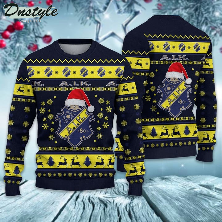 AIK IF santa hat ugly christmas sweater