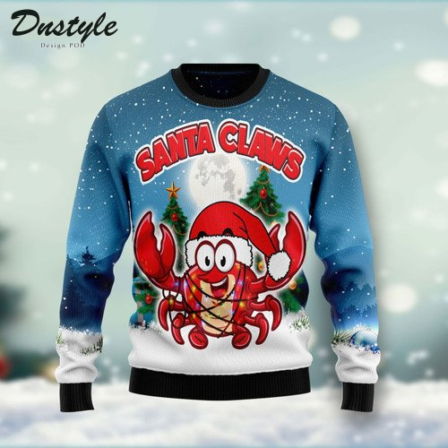 Santa Claws Crabs Ugly Christmas Sweater