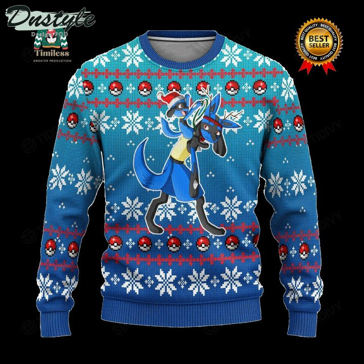 Pokemon Lucario Anime Ugly Christmas Sweater