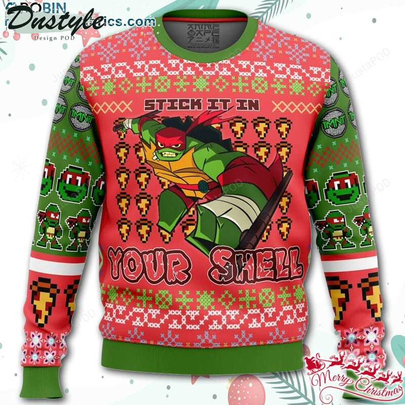 Raphael Rise Of The Teenage Mutant Ninja Turtles Ugly Christmas Wool Sweater