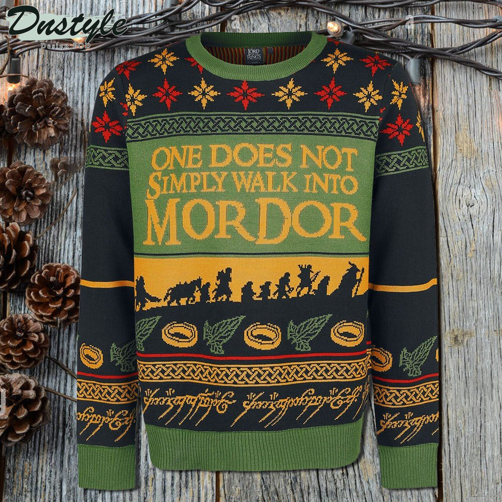 One Does Not Simply Walk Into Mordor Christmas Ugly Sweater