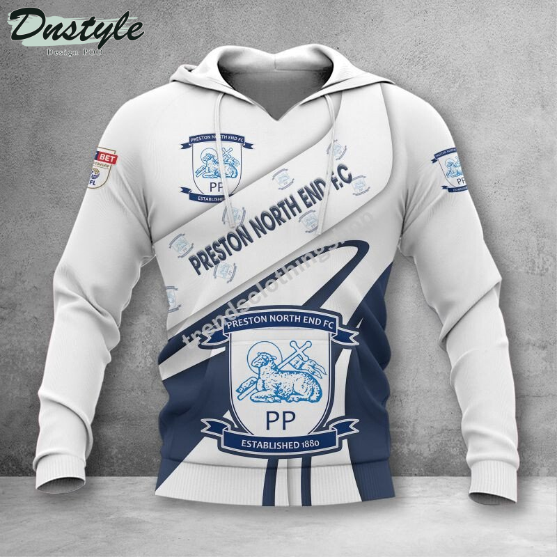 Preston North End F.C 3d all over printed hoodie tshirt