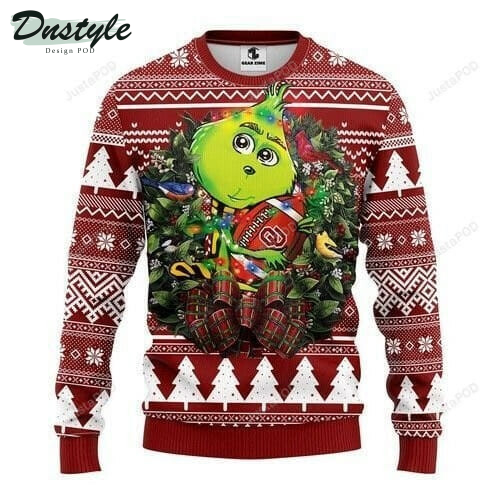 Oklahoma Sooners The Grinch Ugly Christmas Wool Sweater