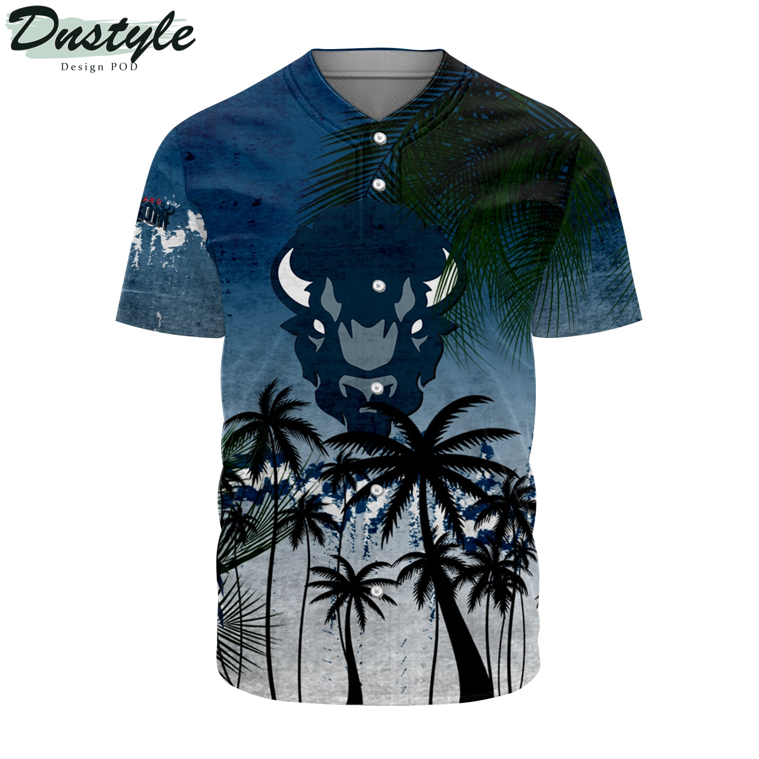 Idaho State Bengals Coconut Tree Tropical Grunge Baseball Jersey