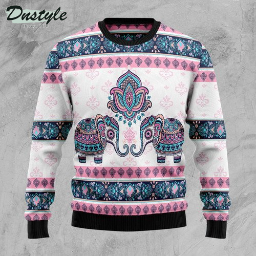 Elephant Mandala Ugly Christmas Sweater