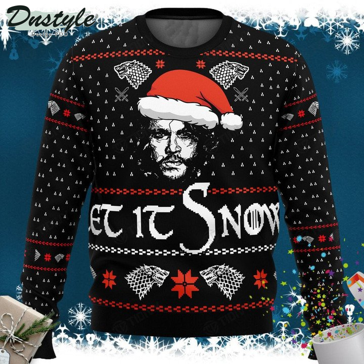 Let It Snow Got Jon Snow Game Of Thrones Ugly Christmas Sweater