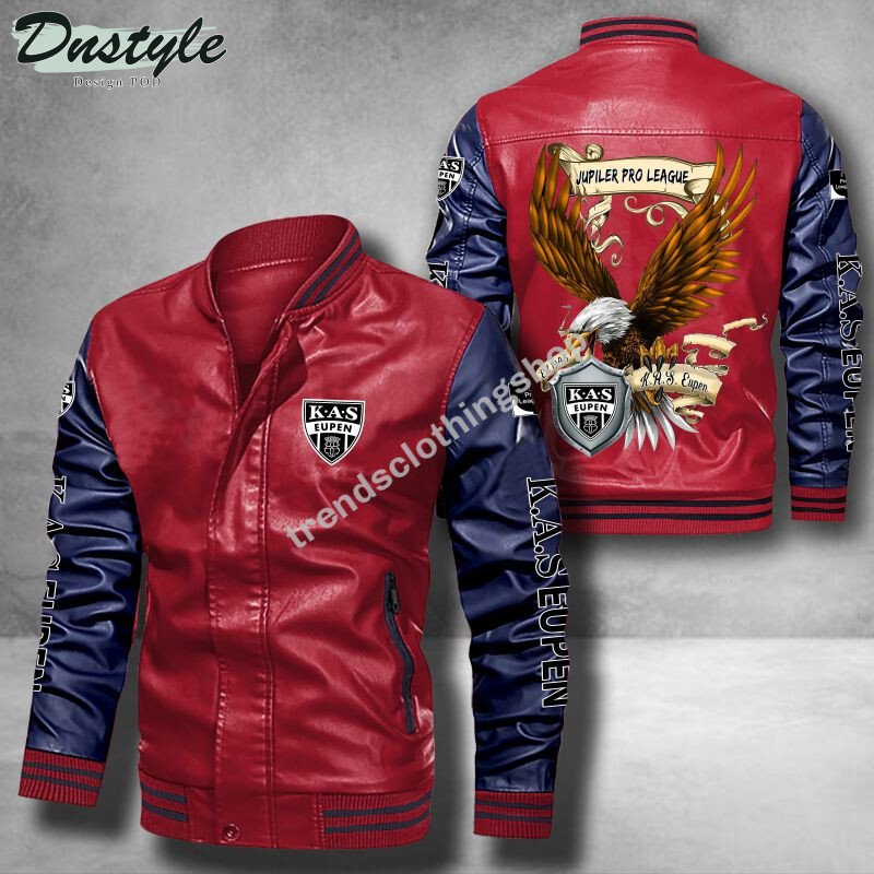 K.A.S. Eupen jupiler pro league eagle leather bomber jacket