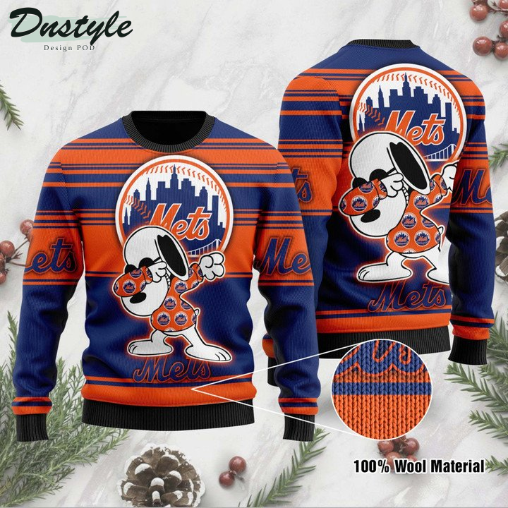 Love New York Mets Snoopy Ugly Sweater