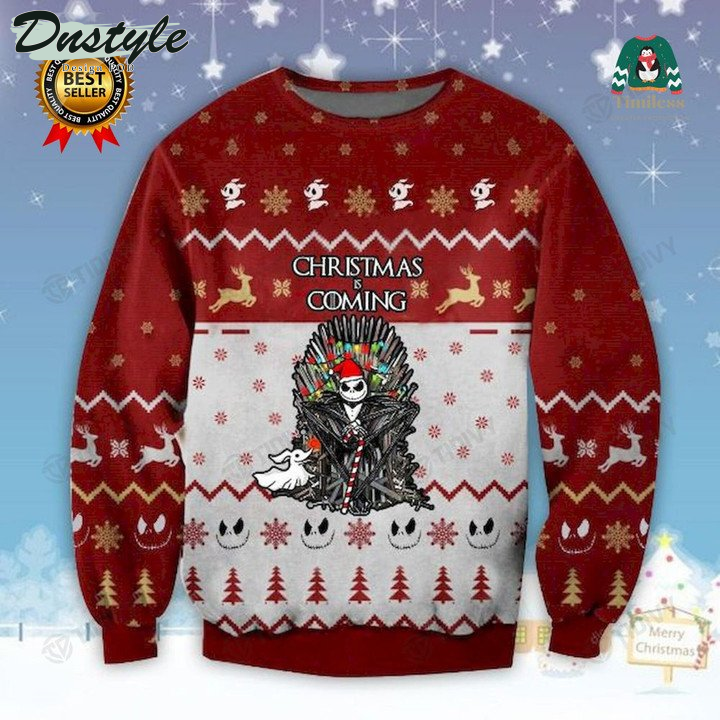 Jack Skellington The Nightmare Christmas Is Coming Ugly Christmas Sweater