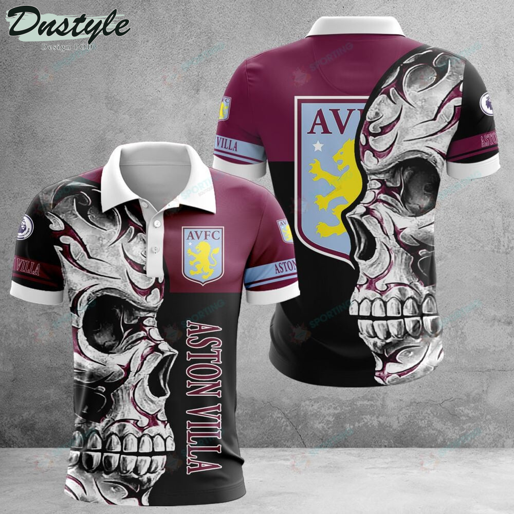 Aston Villa F.C Skull Polo Shirt