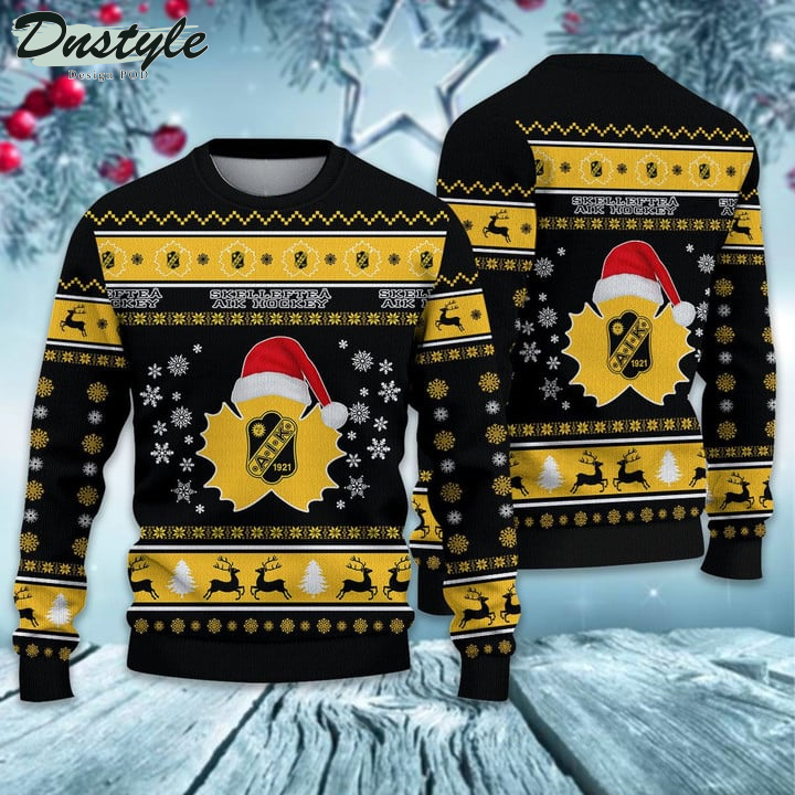 Skelleftea AIK santa hat ugly christmas sweater