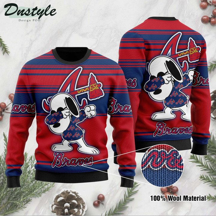 Snoopy Love Atlanta Braves Ugly Sweater