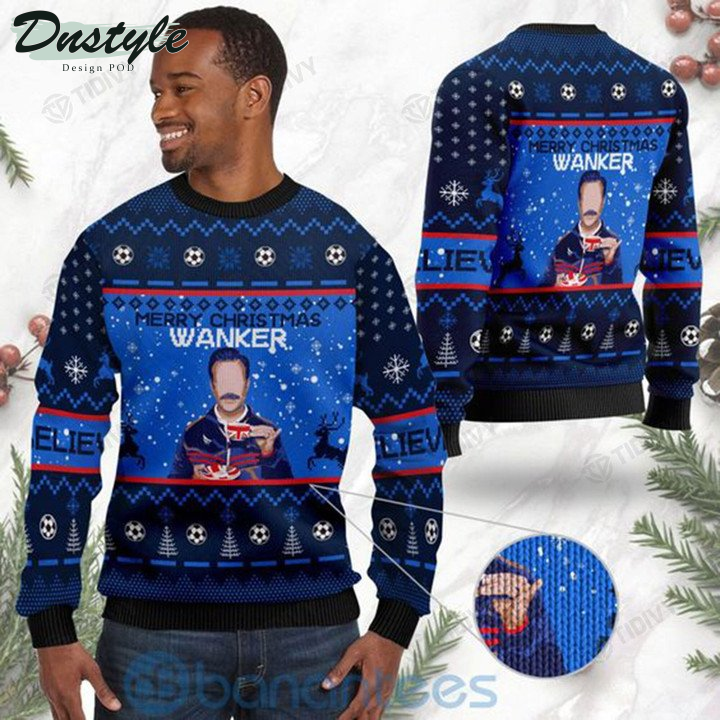 Ted Lasso Wanker Ugly Christmas Sweater