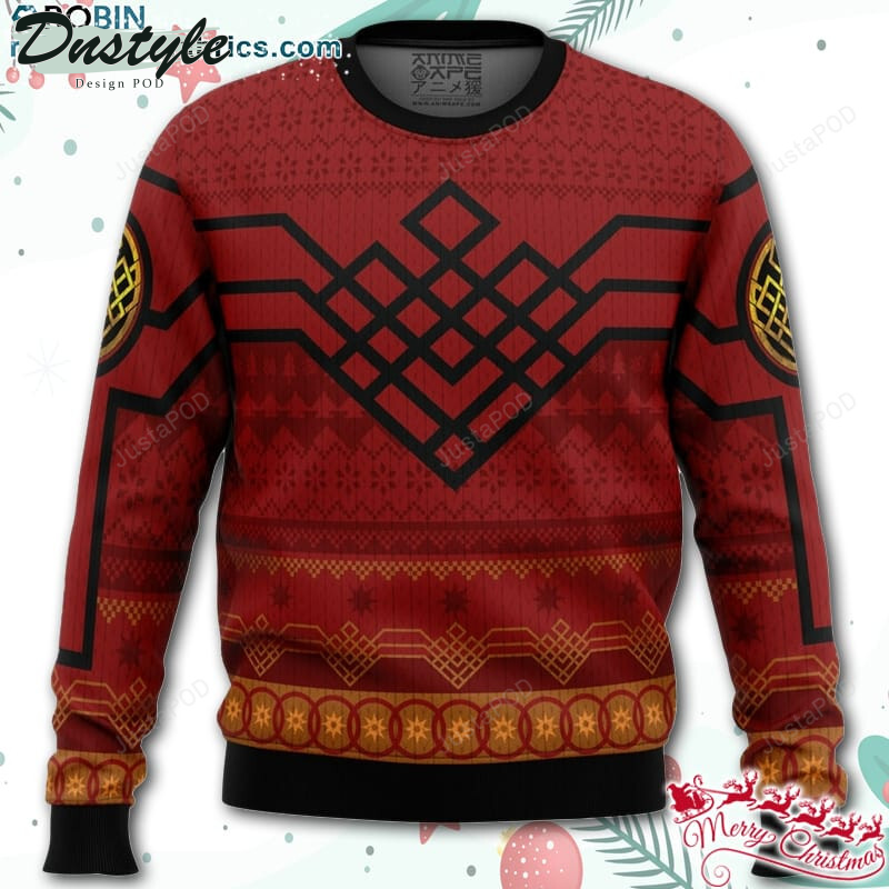 Ten Golden Rings Shang-Chi Marvel Ugly Christmas Wool Sweater