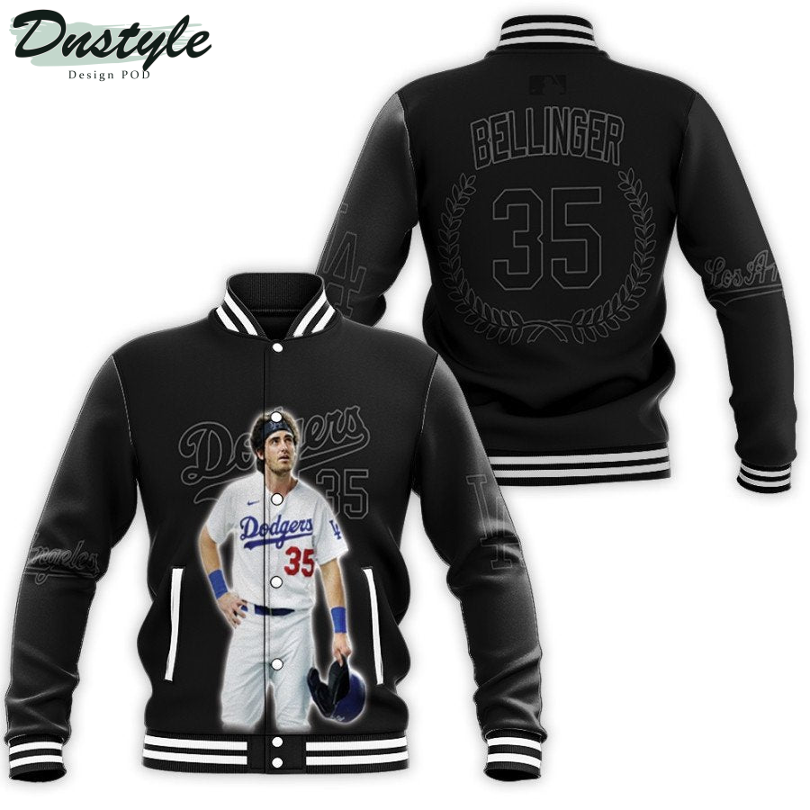 Los Angeles Dodgers Cody Bellinger 35 MLB 2020 MLB Black Baseball Jacket