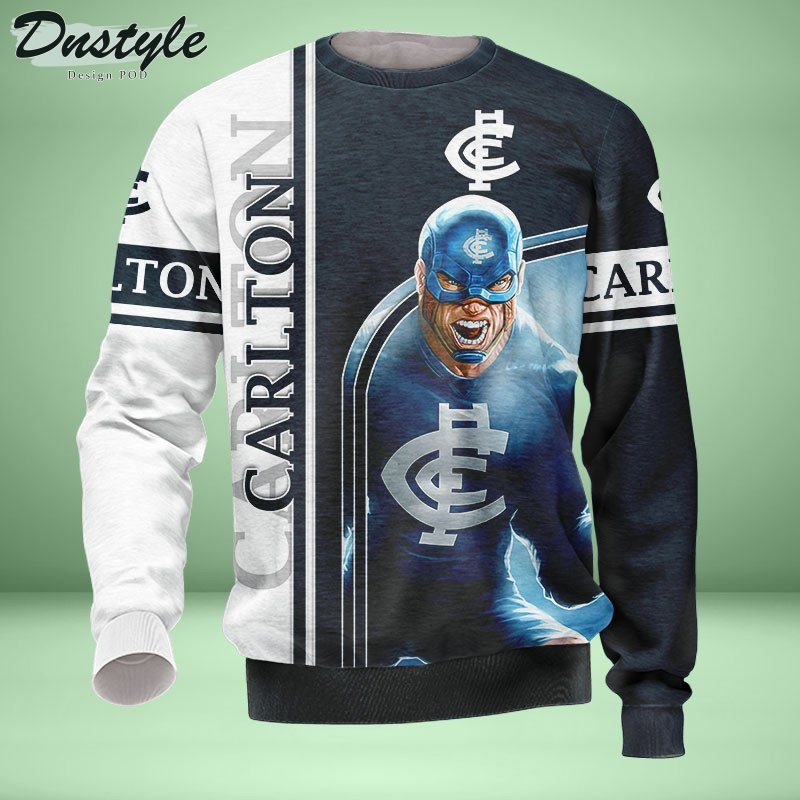 Carlton Football Club 3D Tshirt Hoodie Polo Sweatshirt