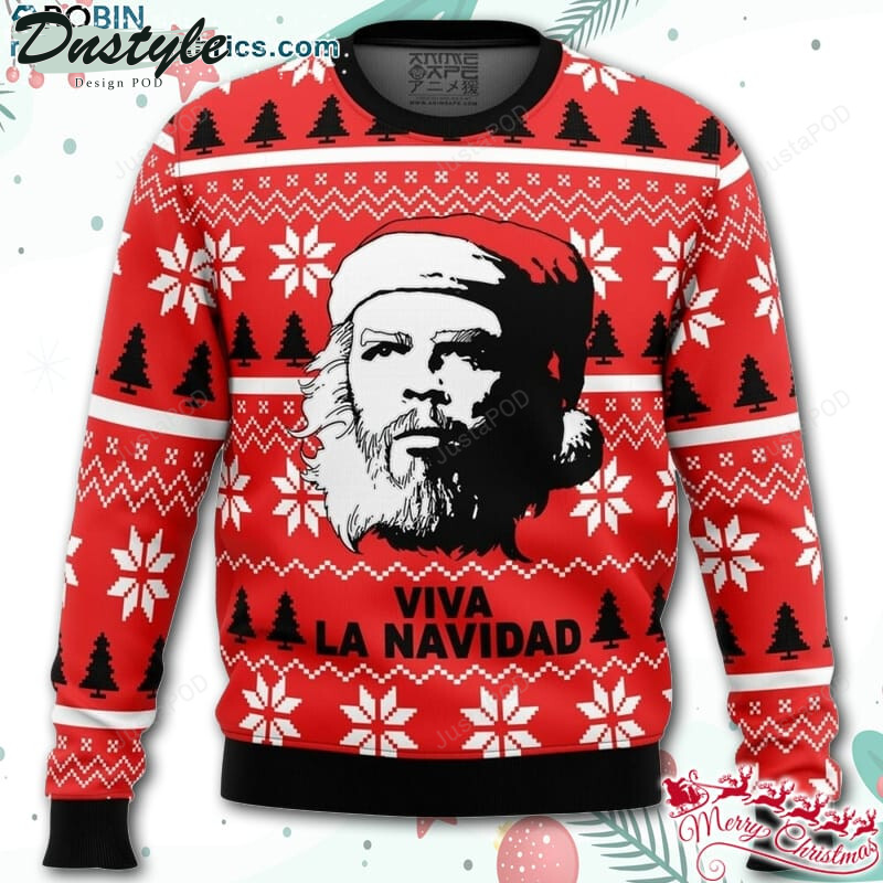 Viva La Navidad Che Guevara Ugly Christmas Wool Sweater