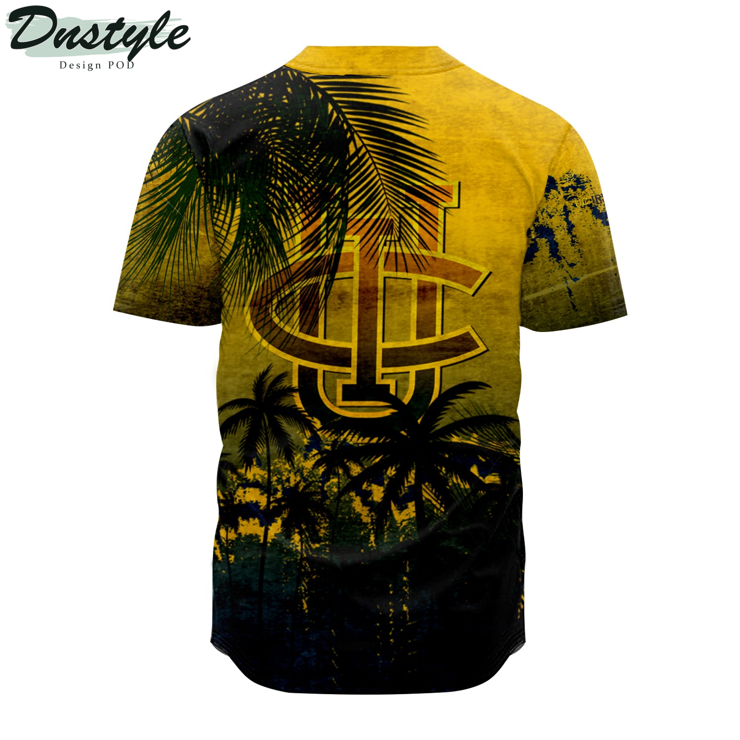 UC Irvine Anteaters Baseball Jersey Coconut Tree Tropical Grunge