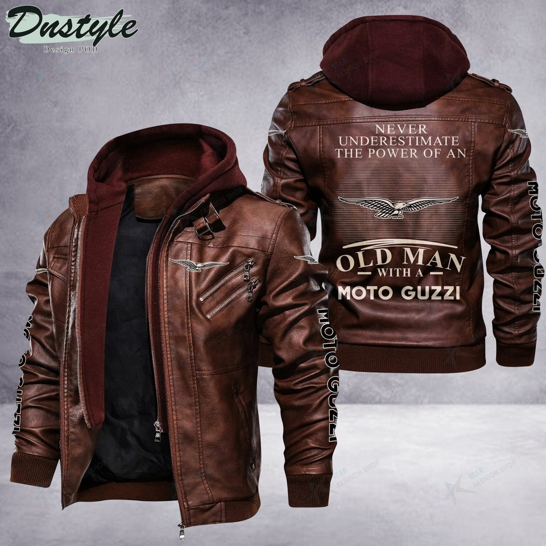Moto Guzzi never underestimate the power of an old man leather jacket