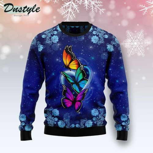 Butterfly Galaxy Ugly Christmas Sweater