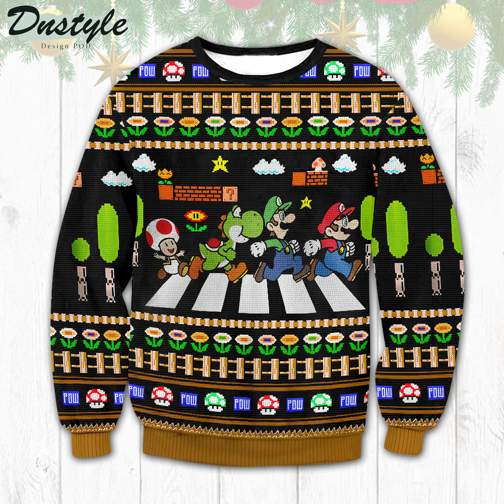 Mario Pow Ugly Christmas Sweater