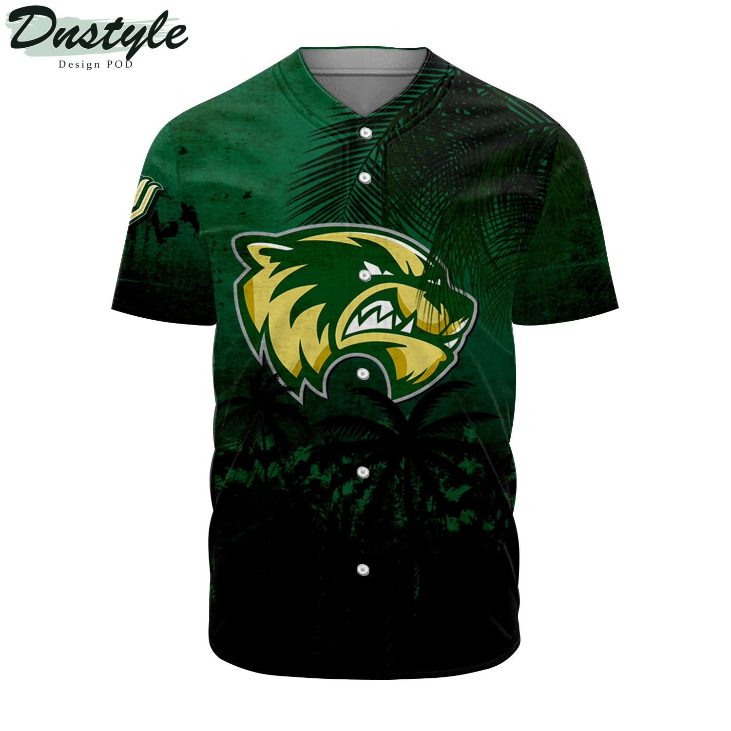 Utah Valley Wolverines Baseball Jersey Coconut Tree Tropical Grunge