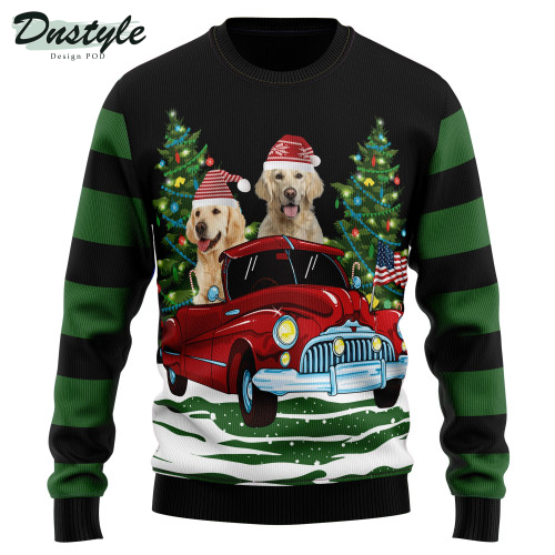 Merry Christmas Golden Retriever Ugly Christmas Sweater