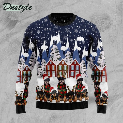 Rottweiler Family Ugly Christmas Sweater