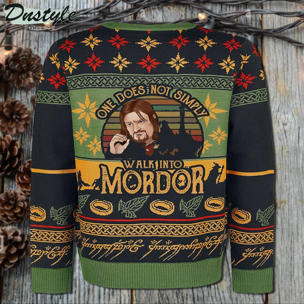 One Does Not Simply Walk into Mordor Weed Christmas Ugly Sweater